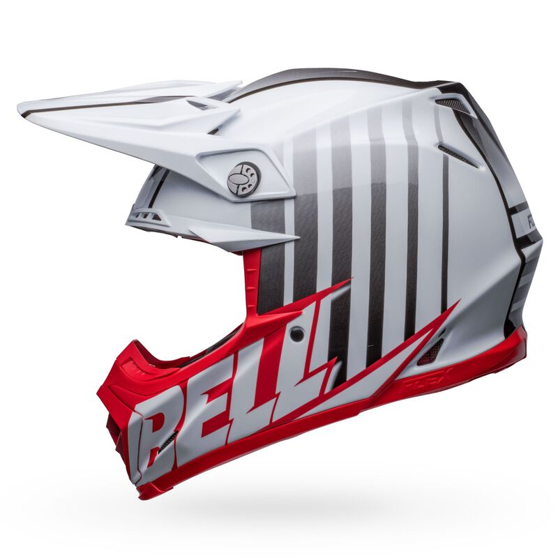 Bell Moto-9S Flex Sprint Matte/Gloss White/Red - XL