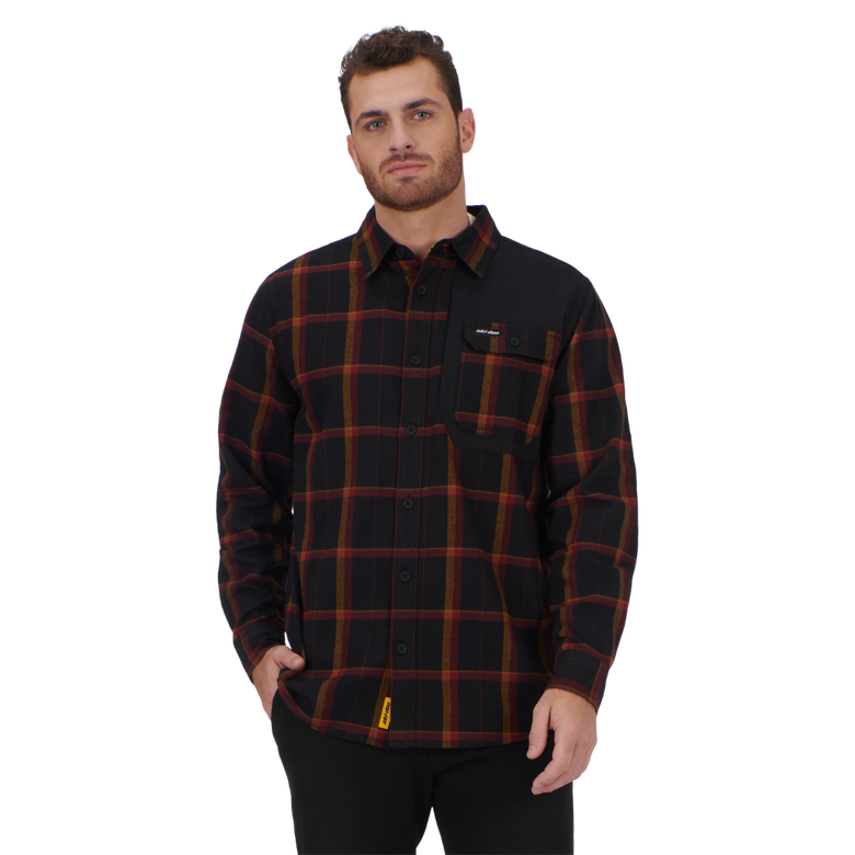 Ski-Doo Men's Plaid Flannel Shirt