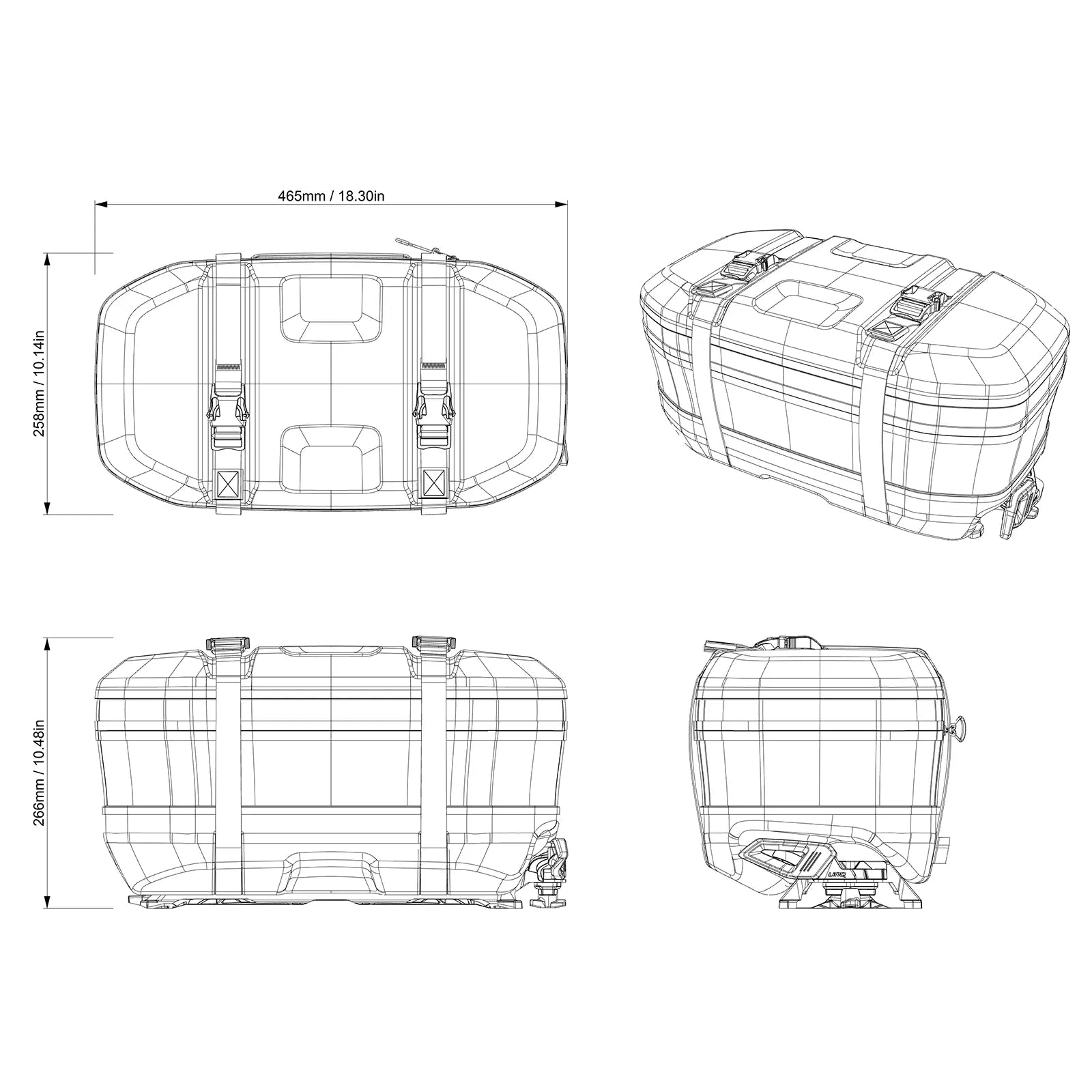 Ski-Doo LinQ 4.5 US Gal (17 L) Trail Expandable Bag