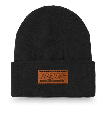 Rob's Leather Patch Beanie