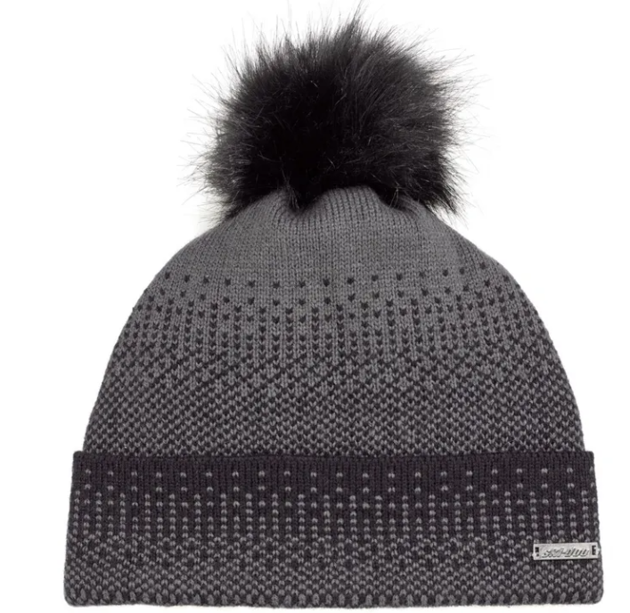 Ladies Faux-Fur Pom-Pom Beanie